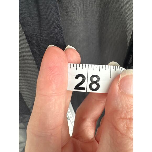 90s Vintage Top Women 1X Black Lace Sheer Open Short Sleeve Whimsigoth Romantic - Picture 7 of 7